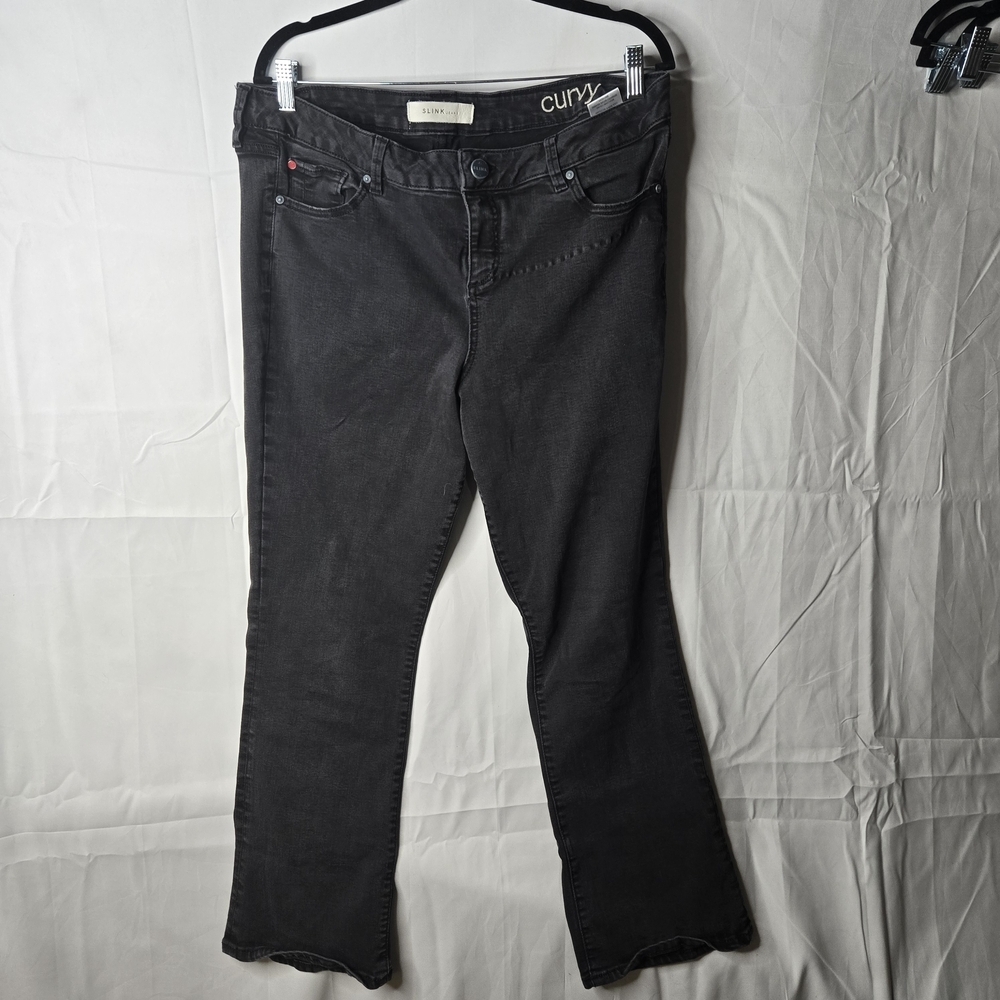 16 Slink Curvy Women's Black Bootcut Jeans